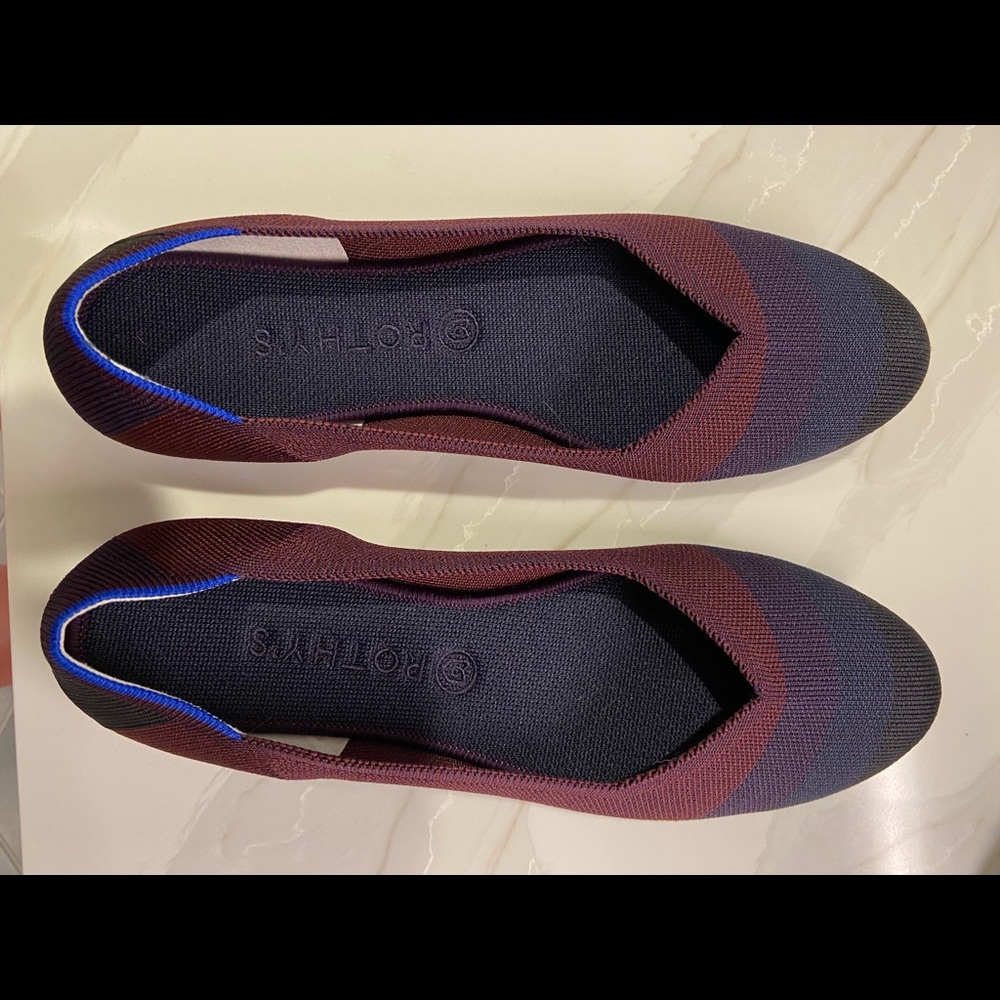 Rothy’s Size 12.5 Blackberry Captoe Flats